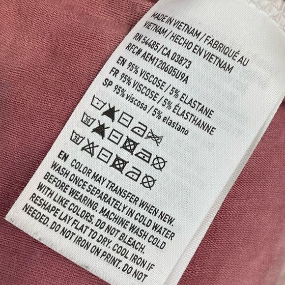 Pre-Owed American Eagle Womens Tie-Dye Snap V-Neck Open Back Short Sleeve Top S - Picture 5 of 5